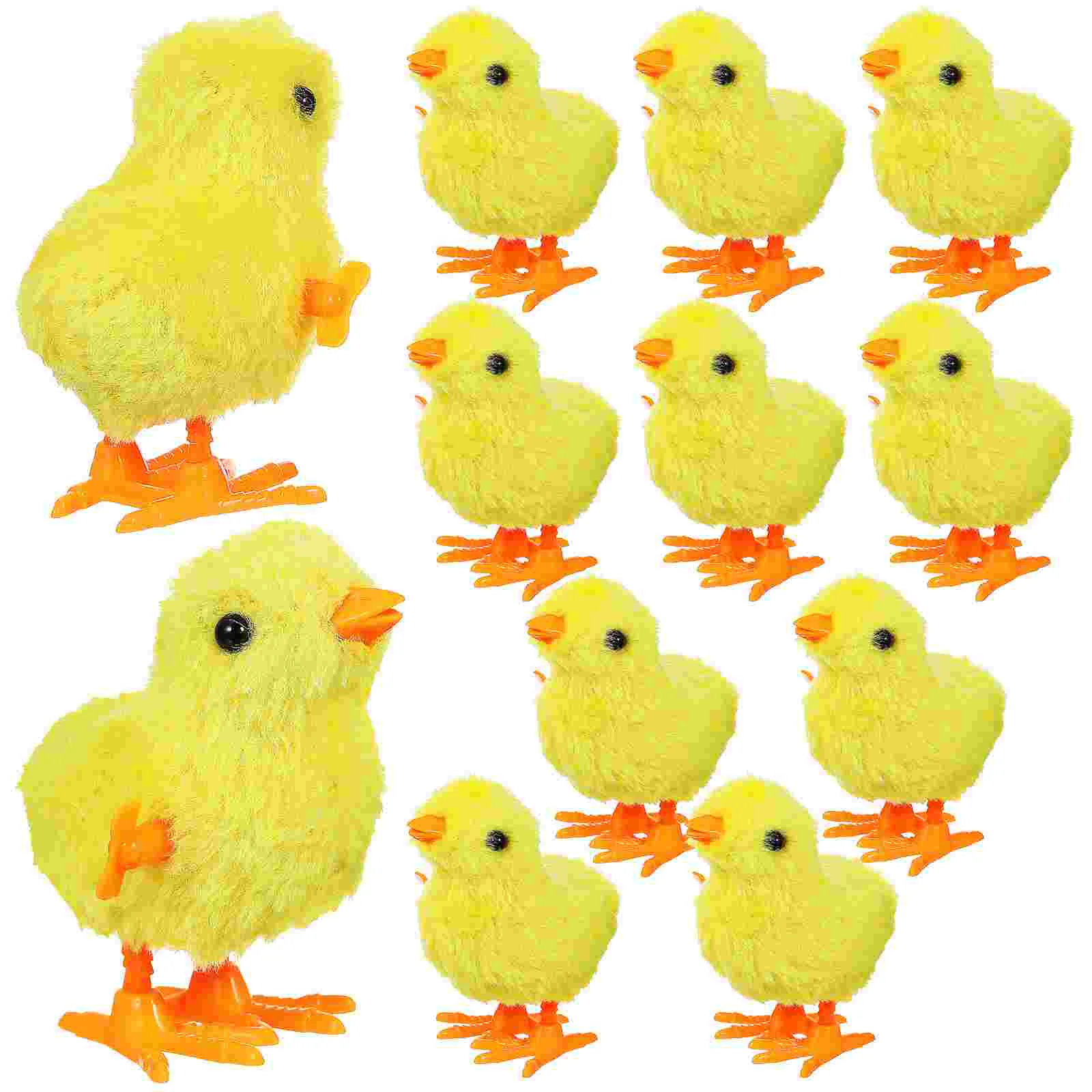 

12 Pcs Chick Toy Stuffed Animal Wind up Chicken Jumping Toys Yellow for Kids Chicks