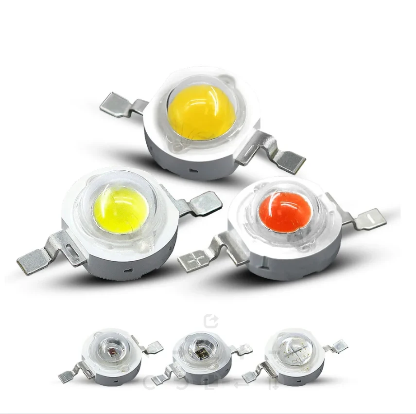 1W HighPower LED Chip Light Bulb Diode Growth Light Bead Red/Blue/Green/White/Natural White/Warm White Light Source