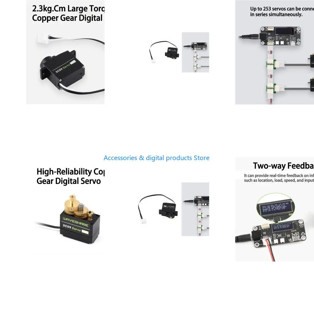 

77JD 2.3KG SC09 Servo Double Serial Bus Servo Copper Toothed Digital Servo