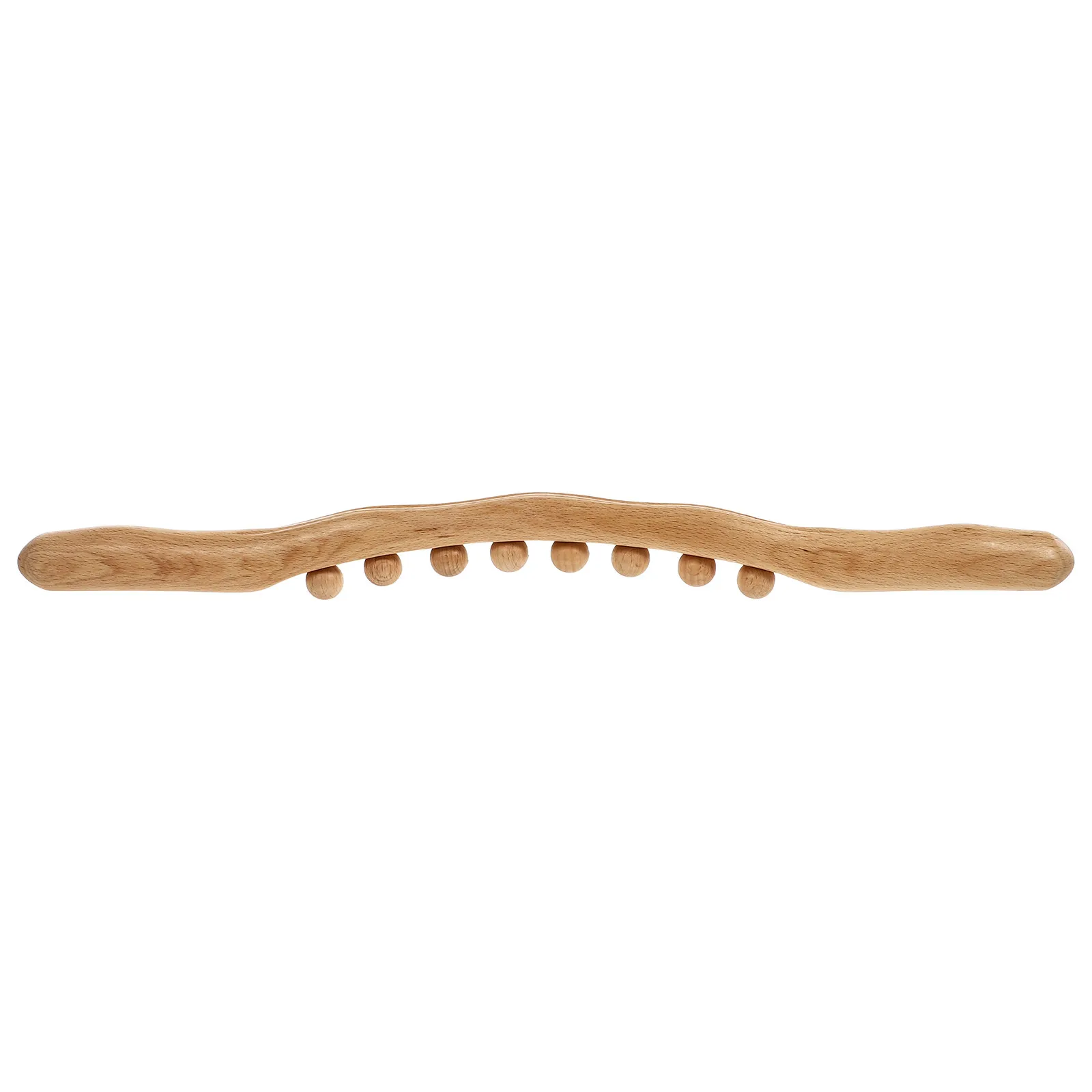 

1Pcs Beech Wood Acupuncture Point Stick Light Brown Finger Massage Stick for Body Scraping Gua Sha Tool Acupoint Massage