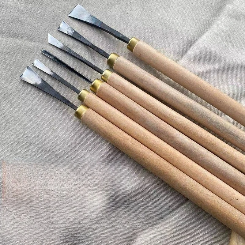 Hand Wood Carving Knives Set Hardwood Carving Tools Finishing Sets Sharpened With Handles For Woodworking