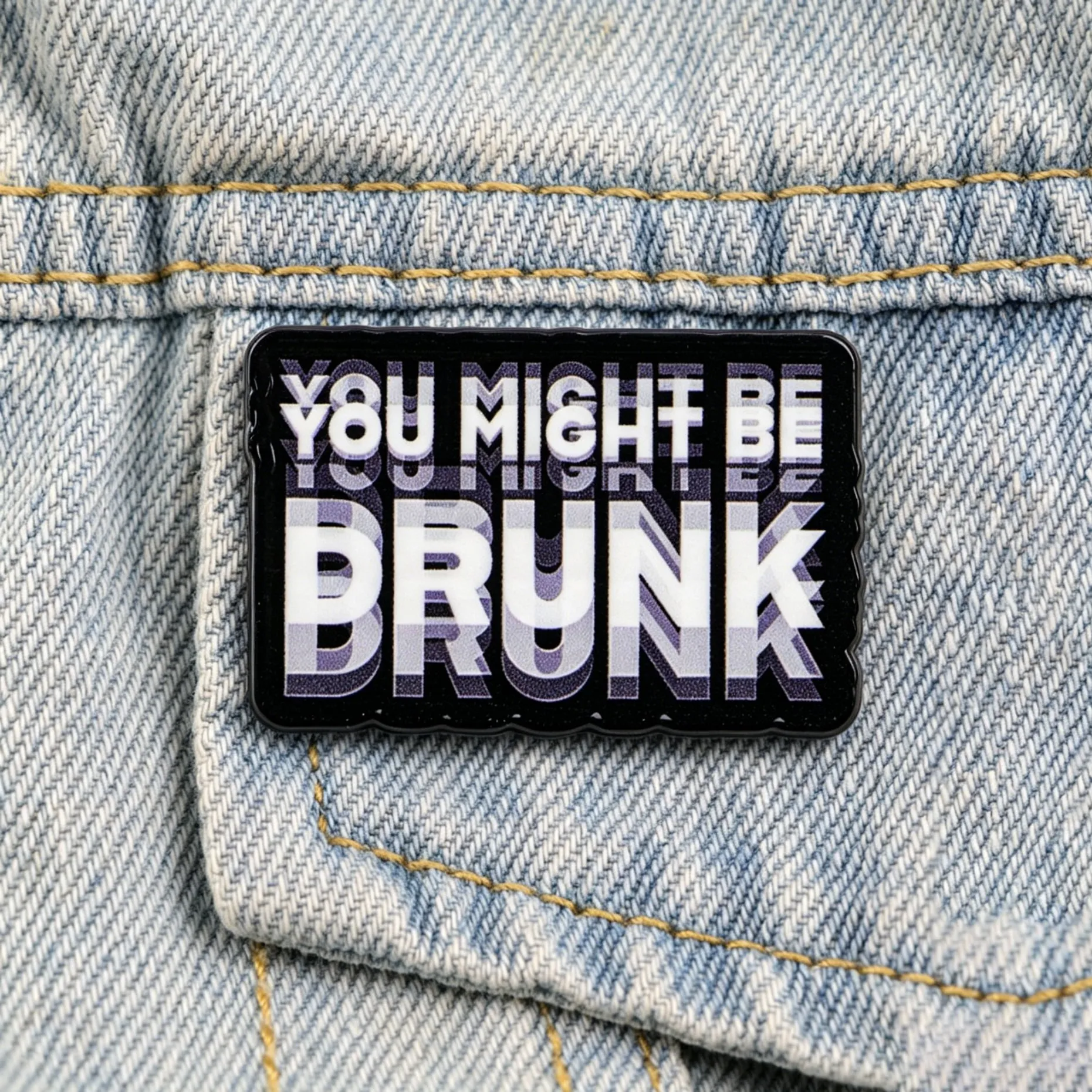„You Might Be Funny“-Text-Emaille-Pin, Buchstaben-Reversnadel, Abzeichen für Jeansjacke, Rucksack, Neuheit, Party, Humor, Schmuck, Geschenk