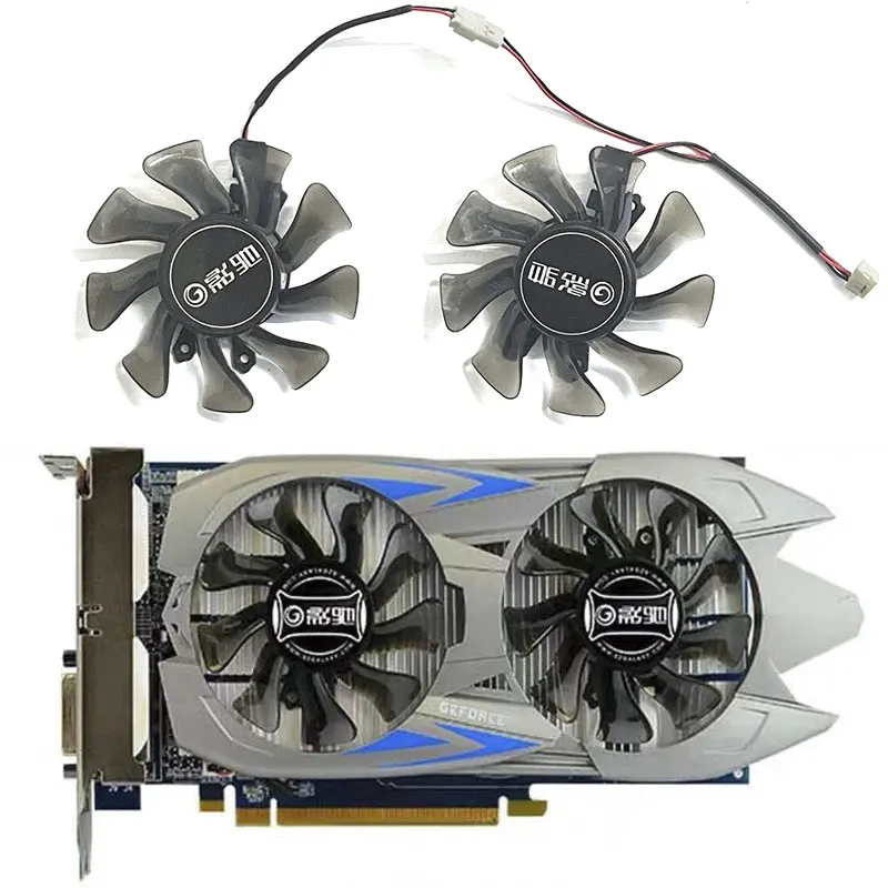 

2PCS 75MM GA82O2M GTX750 750TI GPU Cooler for GALAXY KFA2 GeForce GTX 750 750Ti Graphics Card Fan