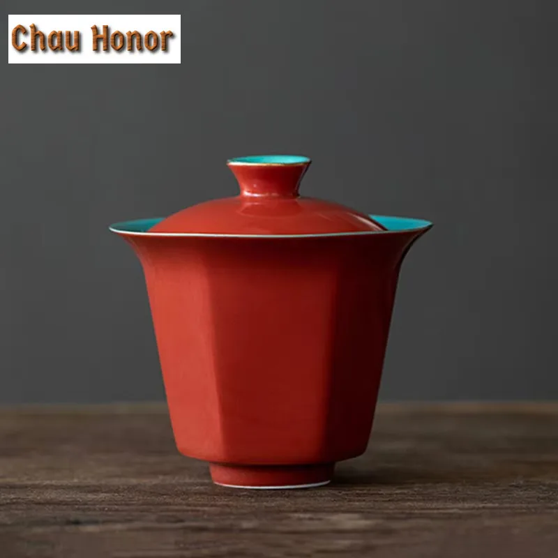 

Красная керамическая чашка в японском стиле объемом 120 мл, чайная чашка, домашняя термостойкая чаша для захвата рук, чайный набор кунг-фу, аксессуары