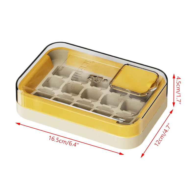 Molde de gelo plástico de 15 grades para bebidas de verão, molde de gelo reutilizável de congelamento rápido com tampa, perfeito para coquetéis, festa de resfriamento de bebidas