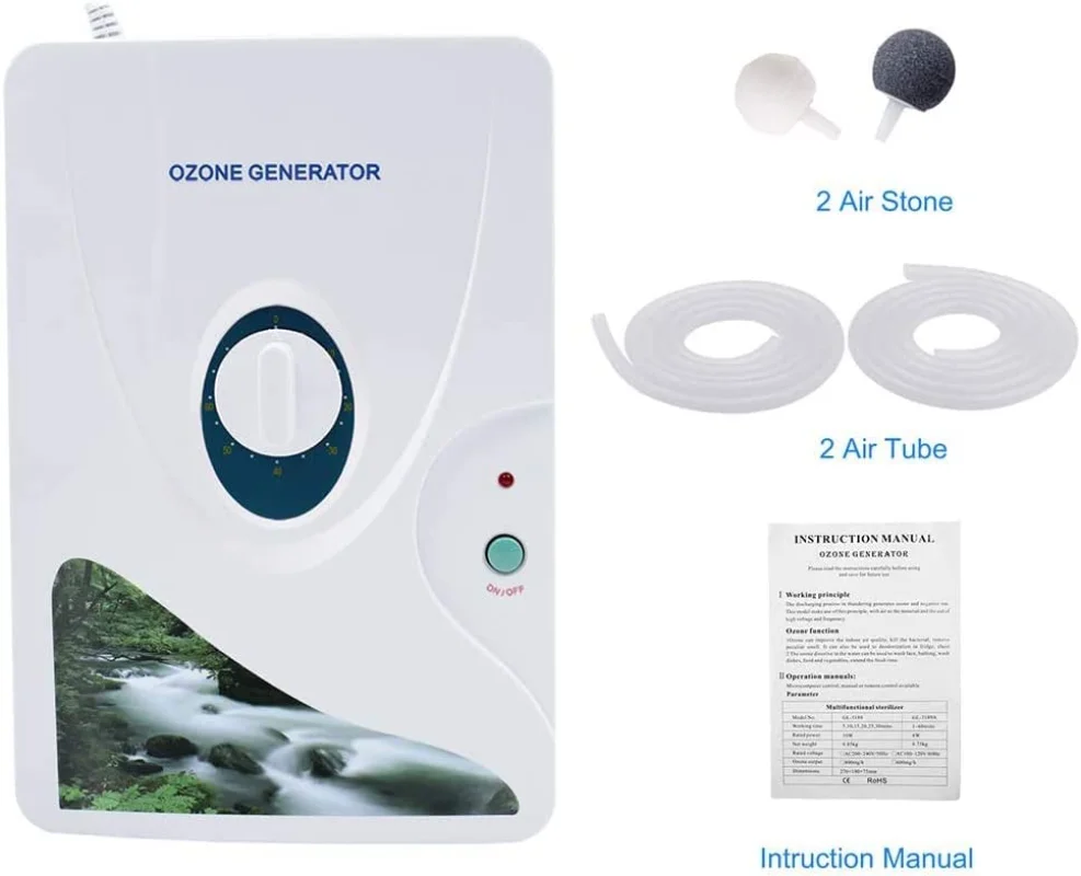 Ozone Generator Air Purifier Portable Oxygen Concentrator Ozonizador Ozonio Ozonator Purificador De Aire 600mg 110v 220v