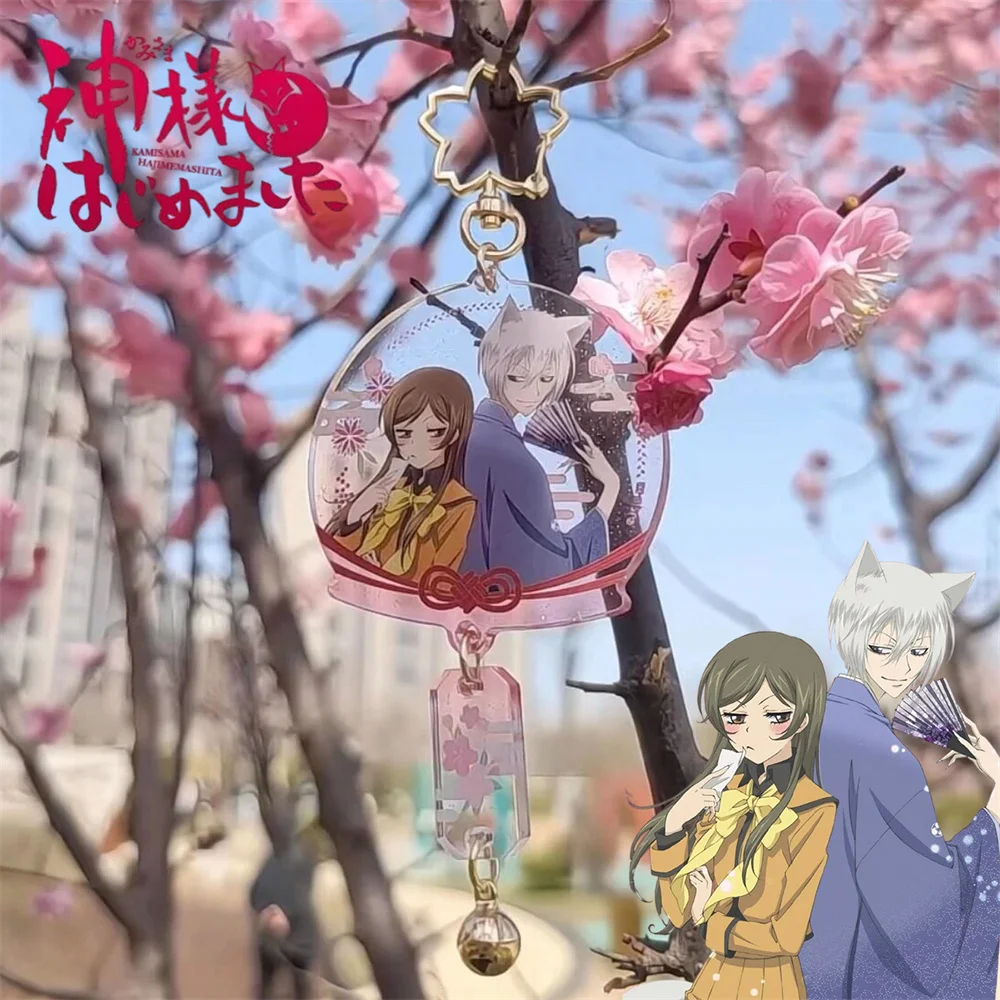 Anime Kamisama Love Cosplay Tomoe Momozono Nanami Keychain Acrylic Key Chain Couple Backpack Decoration Keyring Christmas Prop