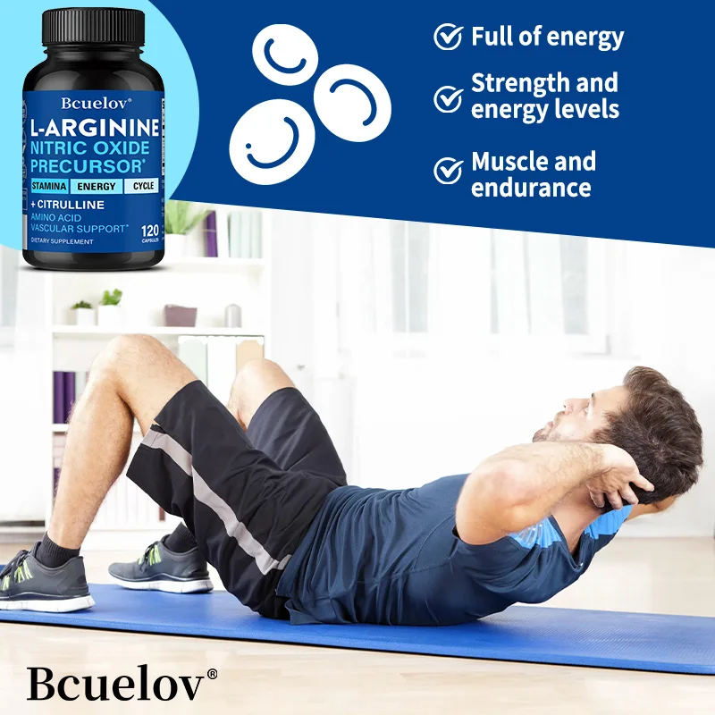 L Arginine Supplement - Promotes Overall Health, Muscle Growth and Physical Endurance, Blood Circulation, for Men and Women