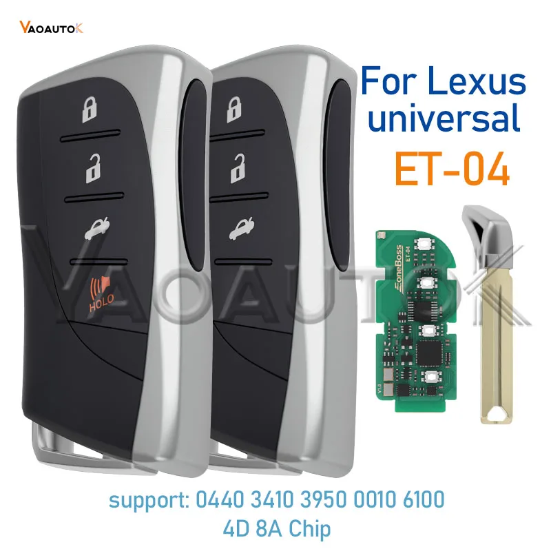 

ET-04 4D 8A Smart Key Fob For Lexus LC LS500 LS500H UX ES300H ES200 EoneBoss Global Bluetooth Remote Keyless Go 0440 3410 3950