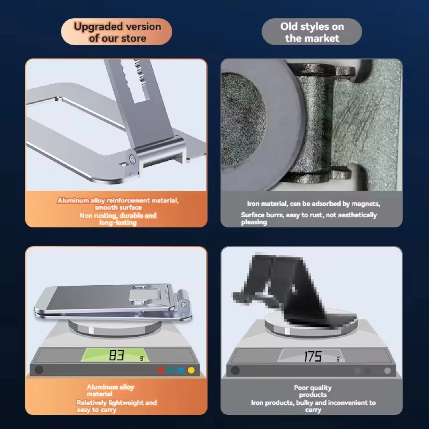 ultra-thin aluminum alloy desktop mobile phone stand metal aluminum alloy lazy portable lifting folding bedside stand