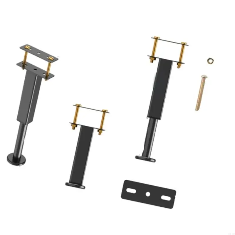 4 قطع من أرجل دعم الأثاث القابلة للتعديل، تصميم فولاذي قوي، تركيب سريع، قاعدة لتقليل الضوضاء للطاولات والمكاتب #3