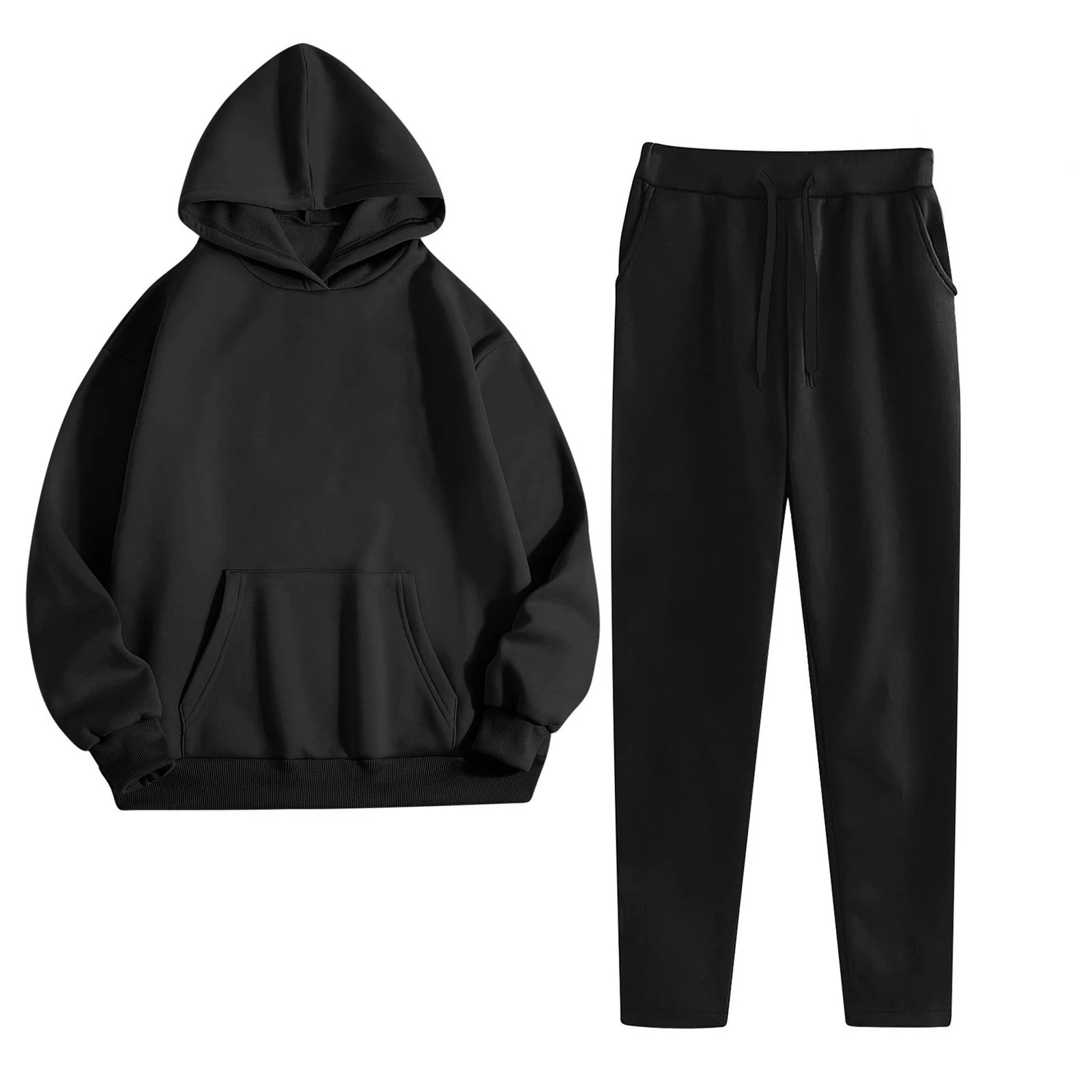 

Новые женские спортивные брюки с капюшоном, комплект из 2 предметов, зима-весна, стиль, повседневная уличная одежда для бега, спортивная одежда высокого качества, спортивный костюм