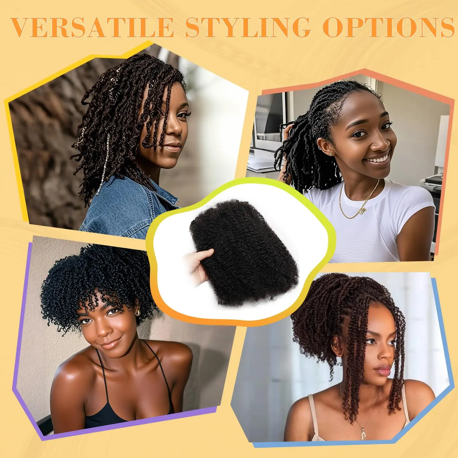 14in Afro Kinky Curly Bulk 4C Human Hair Braiding Bundles 30g/pack Remy Crochet Hair For Mini Twist Dreadlocks Extensions Braids