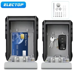 ELECTOP-Senha Key Lock Caixa de armazenamento, Wall Mount Safe, Material do metal, Home Office, Segurança-Protection Cover, Nenhuma chave