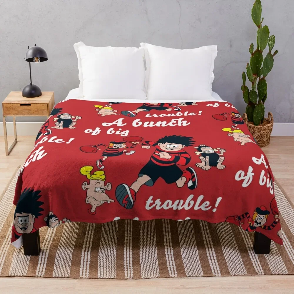 

Dennis and Gnasher Essential t-shirt Throw Blanket valentine gift ideas Cute Hairy Blankets