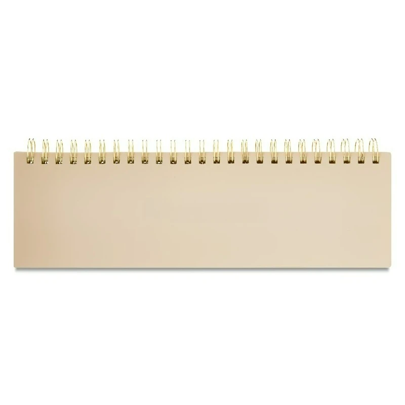 Weekly Medium (13” x 4”) Dusky Taupe Undated Simulated Leather 80 Sheets Standup Planner Spiral Bound