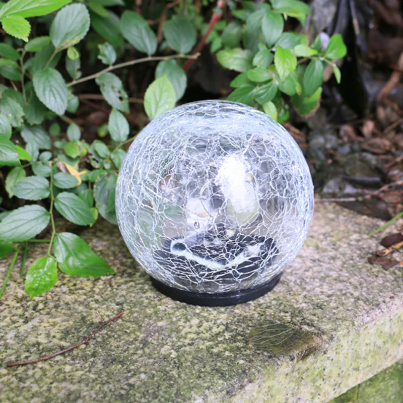 Outdoor Solar Courtyard Light Creative Cracked Ball Grass Garden Buried Light Silicone Sealed Cracked Ball Light