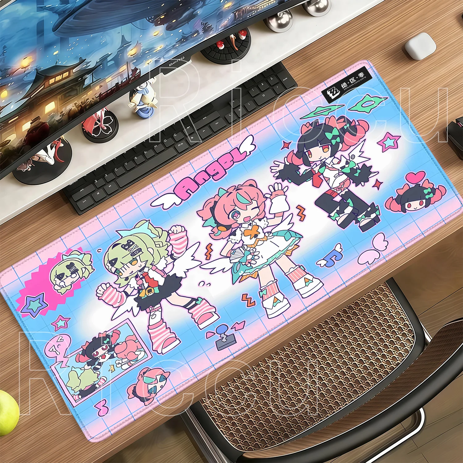 Angels of Delusion AOD Mouse Pad ZZZ Aria Sunna Nangong Yu‌ E-sports Keyboard Desk Mat Anime Zenless Zone Zero Kawaii Girl Rug