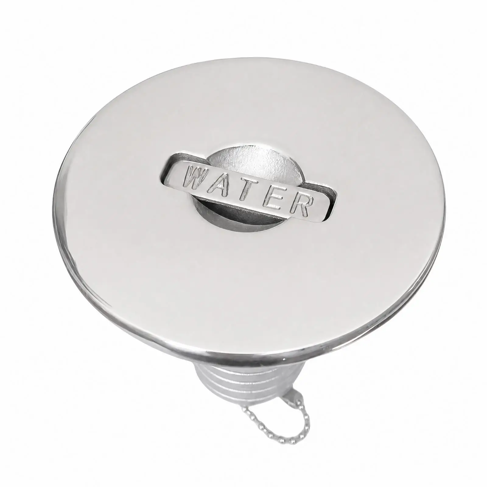 Straight Deck Fill Inlet 38 Mm Opening Deck Fill Inlet with Stainless Steel Cover Mirror Polished Tank Filler for Boats, Yachts,