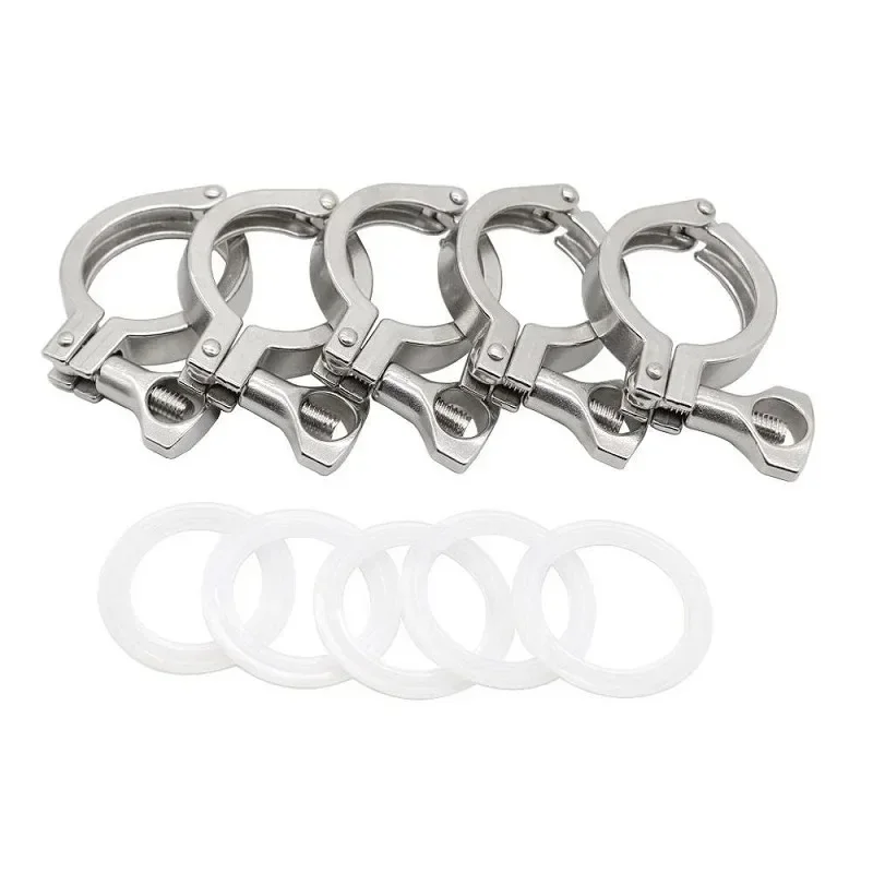 304 Stainless Steel Sanitary Tri Clamp Clover For Ferrule Homebrew Pipe Fittings 0.5