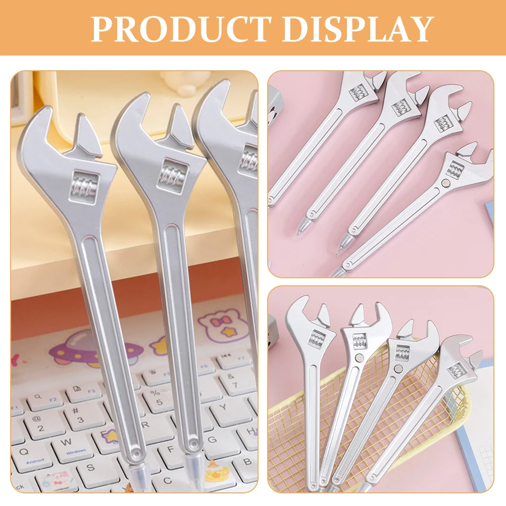 

6 Pcs Shaped Ballpoint Pen Silver Realistic Design Students Gifts Novelty Note Taking Pen Writing Tools Portable Pens