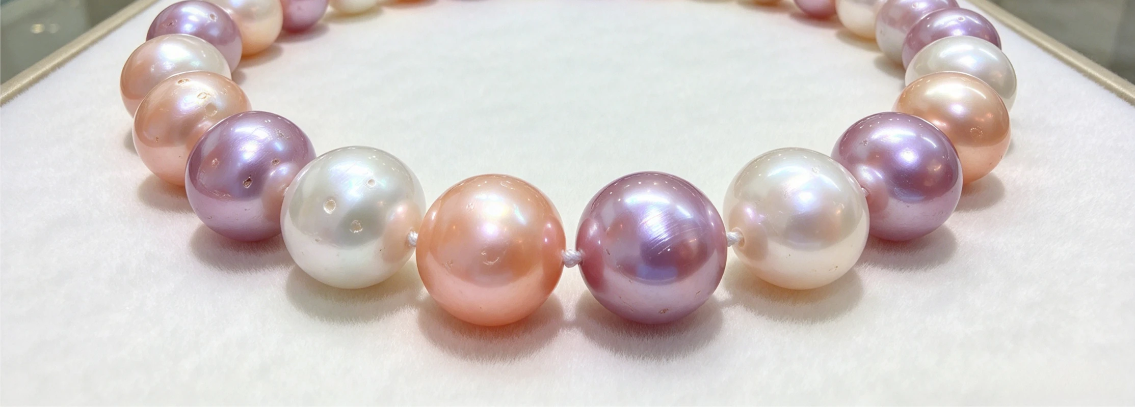 Genuine 13-15mm Multicolor Pearl Necklace, Flaws, Classic Gift for Daily Wear & Party