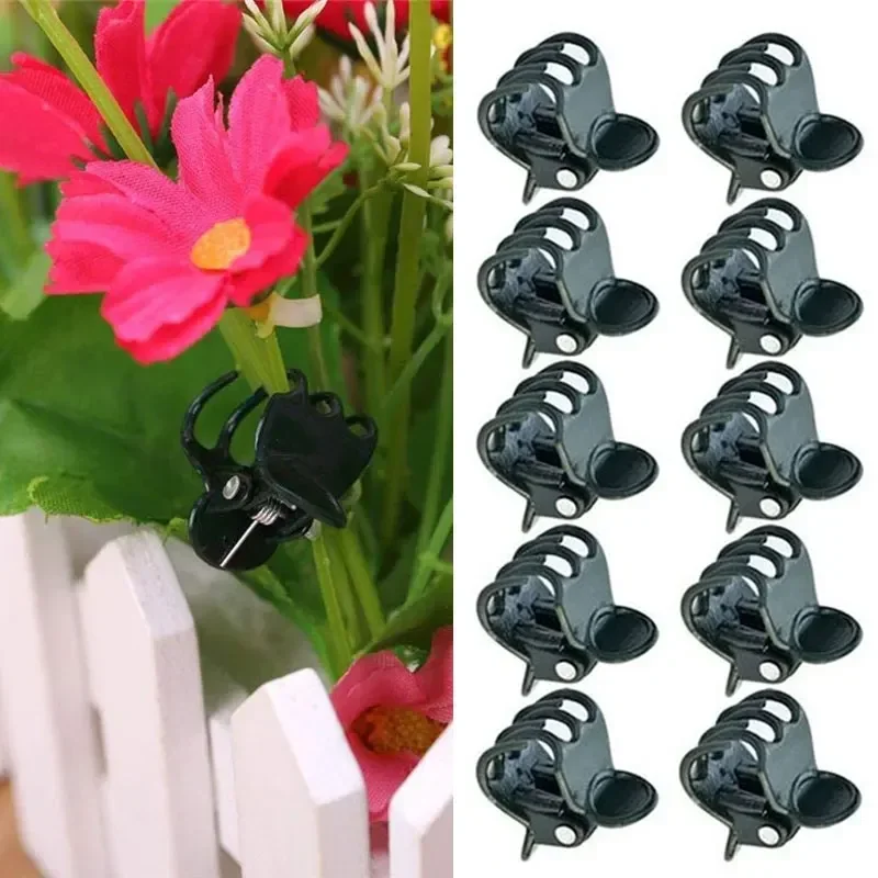 20-100Pcs Garden Plant Clips Butterfly Orchid Flower Support Clamp Fruit Vegetable Stem Vine Tied Stakes Grafting Garden Tools