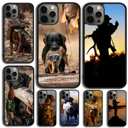 Hunting dog and fishing man Cute Phone Case Cover For iPhone 17 Air 16 15 14 SE 11 12 13 Pro MAX Plus