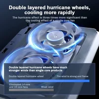 D17 Gaming Laptop Cooling pad for 15-21'' Notebook Cooler Stand w/ RGB Light 2 Fans 5 Angle Adjustable LED Screen Laptop Bracket - Image 5