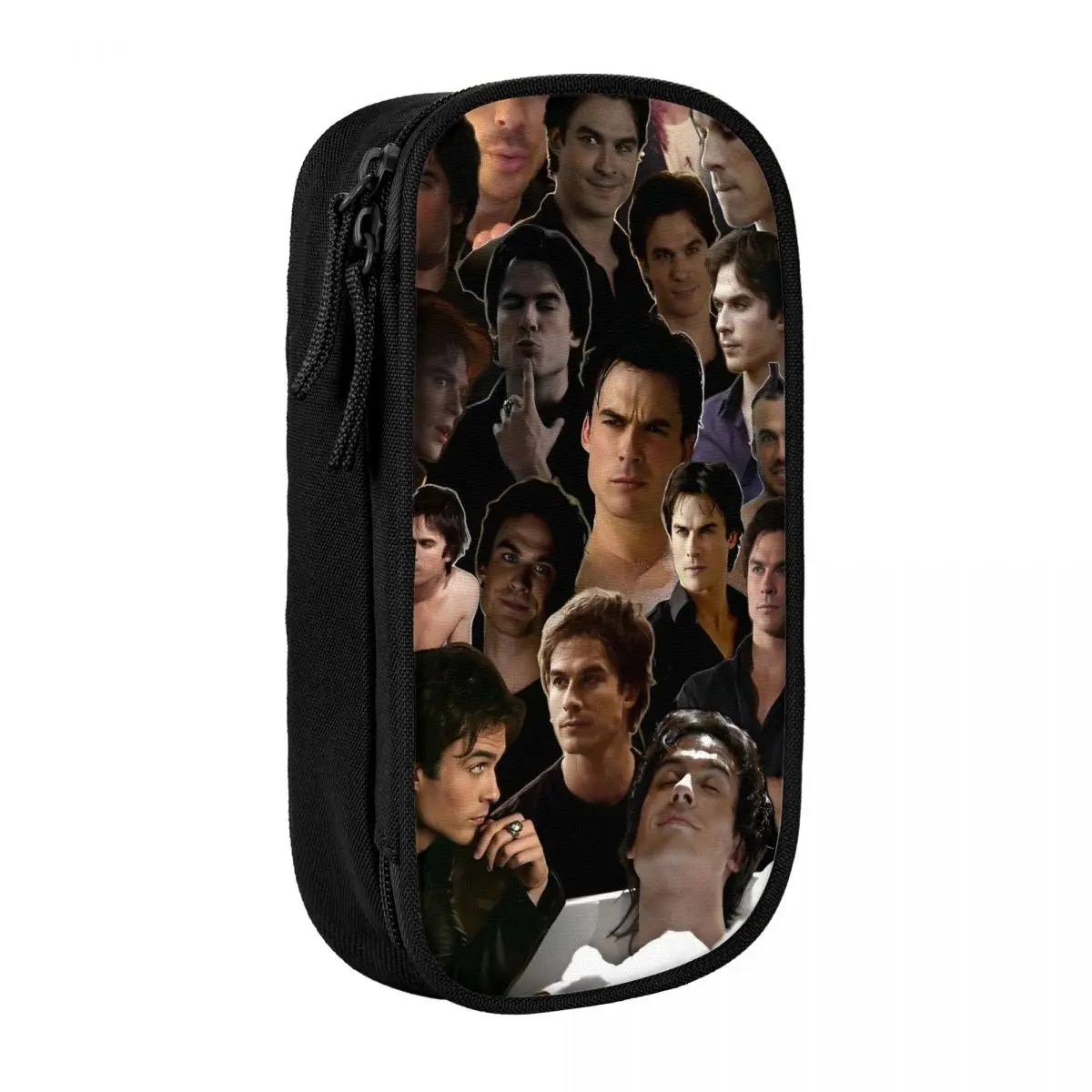 

Damon Salvatore The Vampire Diaries Pencil Case School Pencil Case Canvas Kids Large Capacity Pencil Box Stationery Organizer