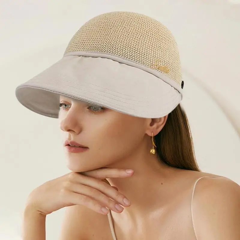 Women Wide Brim Sun Hat Protects Scalp Sun Straw Hat Handmade Wide Brim Enlarged Rounded Edge For Women Girlfriend