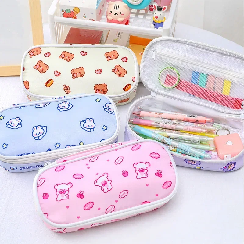 

Cartoon Ins Style Pencil Case Cute Girl Heart High Value Pencil Bag Students Large Capacity Desktop Storage Stationery Box