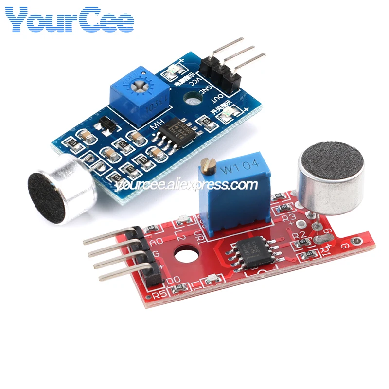 10pcs/1pc Sound Sensor Module LM393 Comparator Detect Voice Sound Intensity Digital Switch Output For Arduino 3.3V-5V