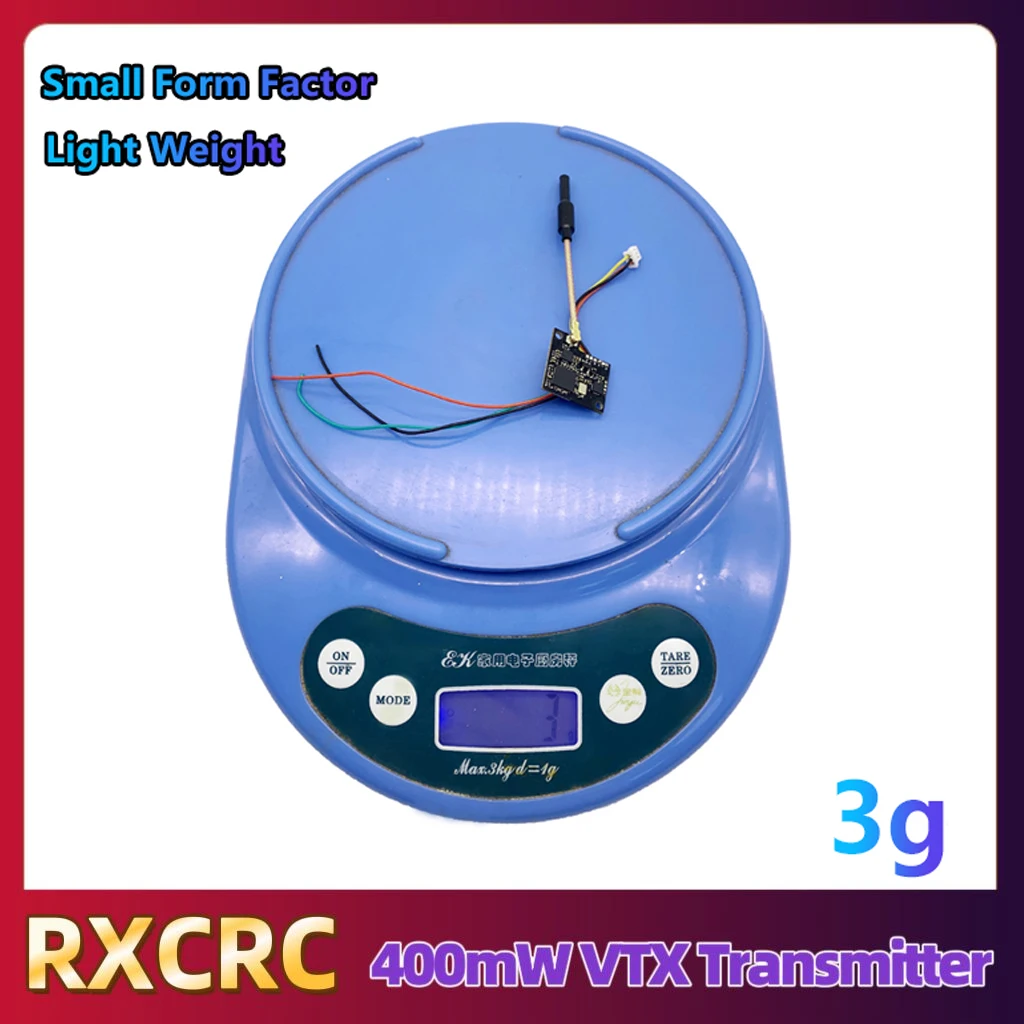 RXCRC 5.8G 48CH 400mW e7087U MINI VTX เครื่องส่งสัญญาณ พร้อมกล้องขนาด 19*19 มม. เหมาะสำหรับโดรนบังคับวิทยุ FPV ระยะไกลแบบปีกตรึง
