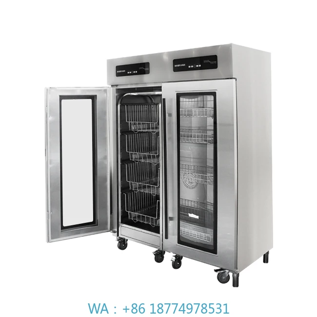 

Панельная тележка для гостиничных ресторанов, банкетов, двойные стеклянные двери, электрический дезинфекционный шкаф из нержавеющей стали с сенсорным экраном