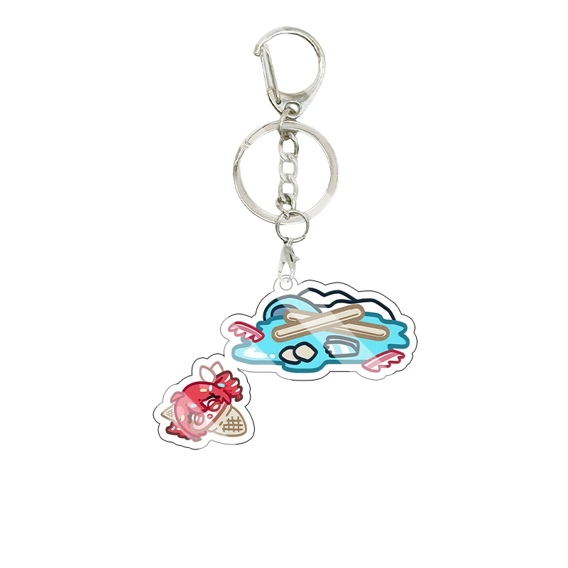 Llavero de acrílico con temática de comida de Hatsune Miku Kasane Teto, versión Q linda, de anime, cantante virtual, colgante para bolso, regalos