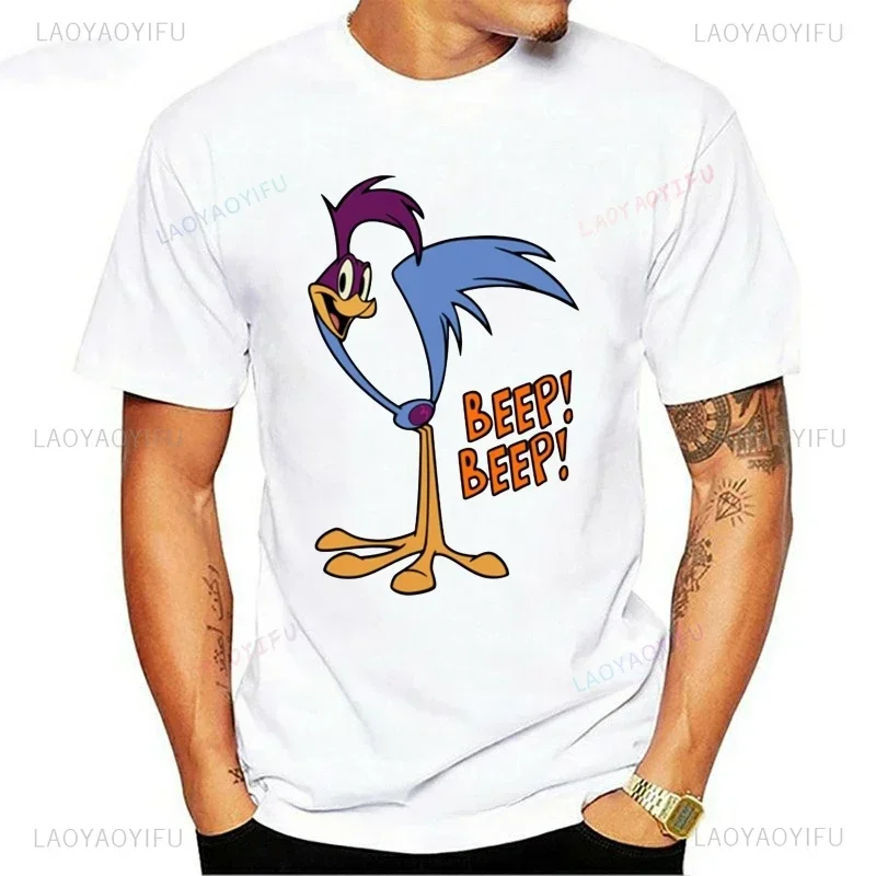 Road Runner Beep! Beeps! Printed T shirt summer streetwear short-sleo-neck casual Harajuku ventilate unique new style tshirt