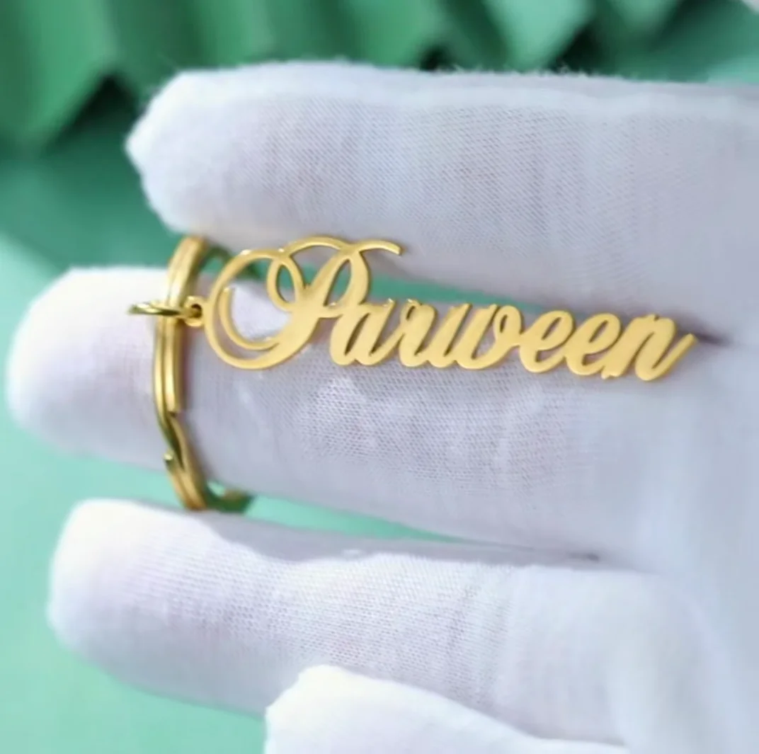 شخصية المفاتيح اسم مخصص شعار سيارة مفتاح سلسلة حلقة هدية للنساء الرجال الأب الأسرة زوجين مجوهرات من صلب لا يصدأ #4