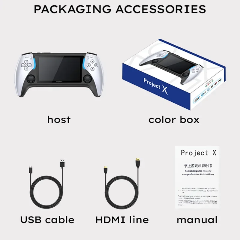 وحدة تحكم ألعاب محمولة بشاشة عالية الدقة ، Ps5 ، تدعم المشغل المزدوج ، القتال ، الهدية ، المشروع X ، 4 ، 3 بوصة ، دعامات ، وحدات تحكم مزدوجة