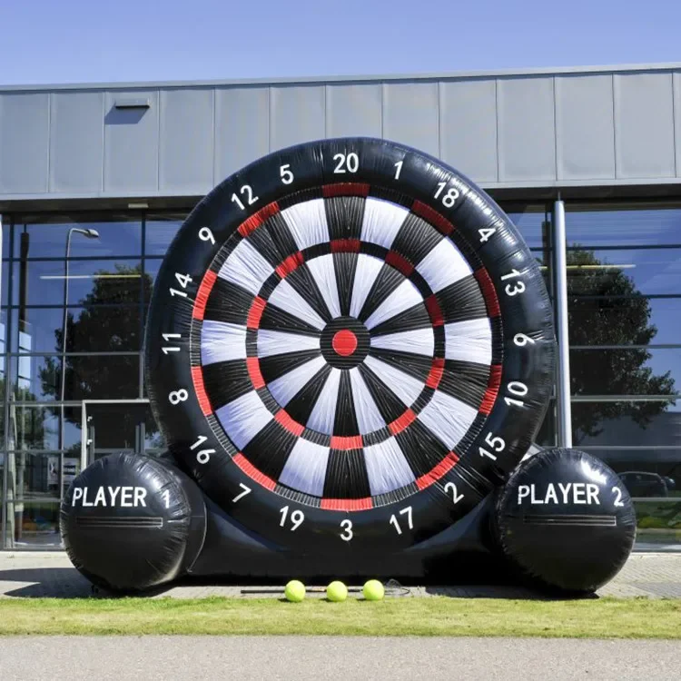 3m Inflatable Football Shooting Target Custom Giant Inflatable Football Dart Board Outdoor Sports Games For Party Rental