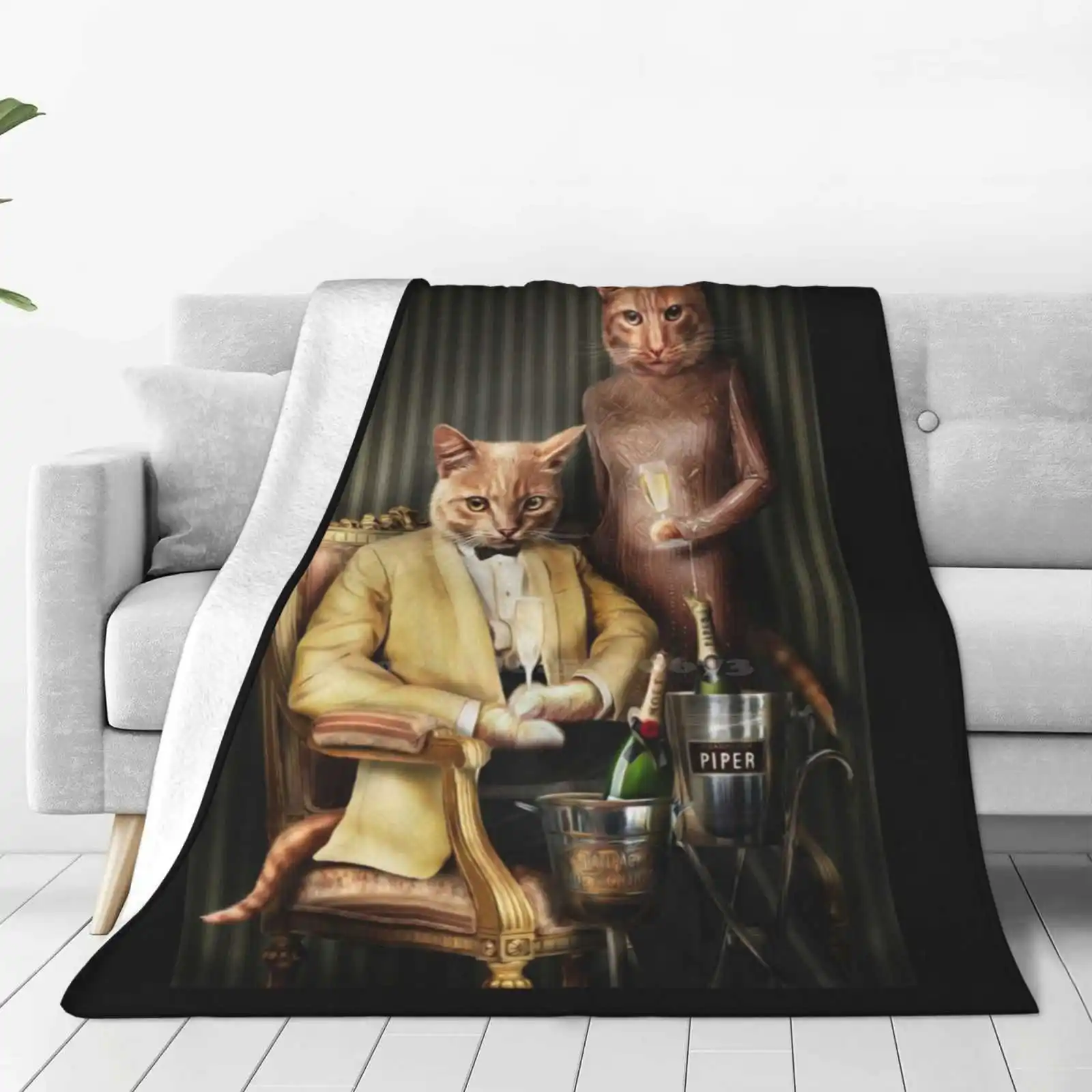 Cat Portrait-Moet And Piper Four Seasons Comfortable Warm Soft Throw Blanket Pompous Pets Cat Images Cat Portraits Animal Art