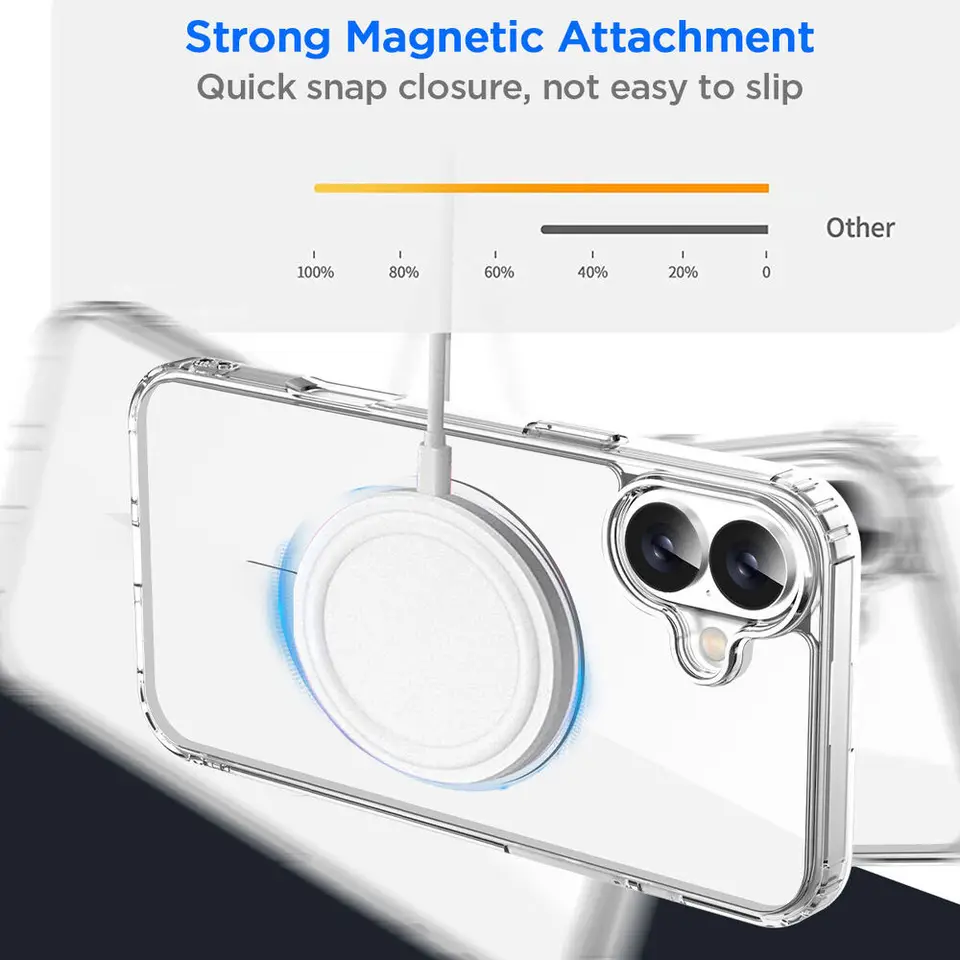 Funda magnética transparente original para iPhone 17 Air 16 15 14 13 12 11 Pro Max Plus 16e E, silicona compatible con Magsafe 2