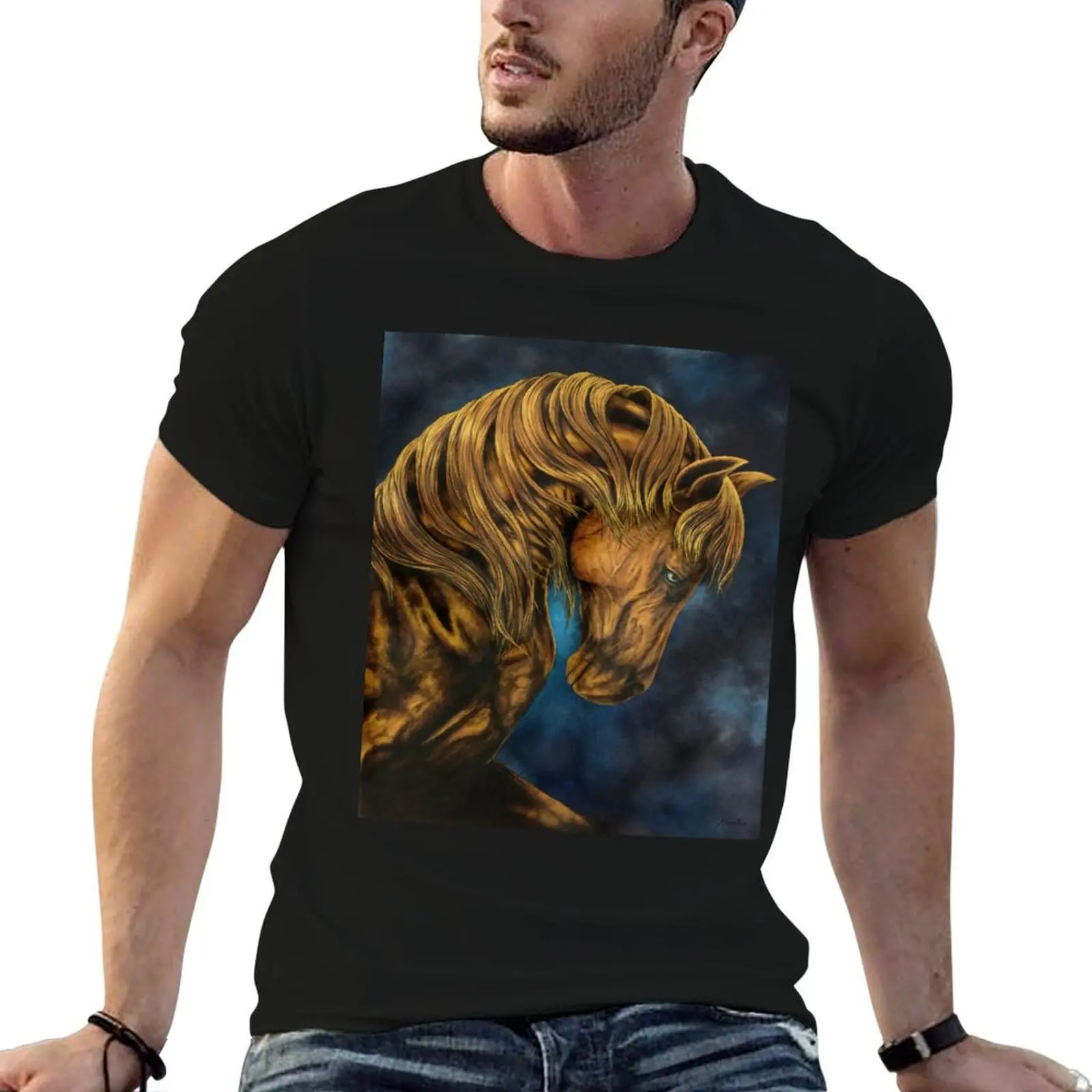 Proud Copper Stallion T-Shirt vintage graphic tee anime shirt anime shirts men