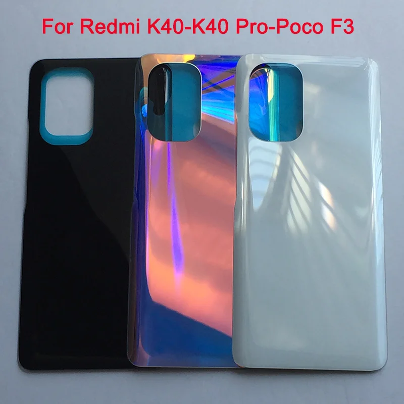 

Battery Back Cover For Xiaomi Redmi K40 Pro K40Pro Rear Glass 3D Back Housing Door Case For Xiaomi Poco F3 Back Cover