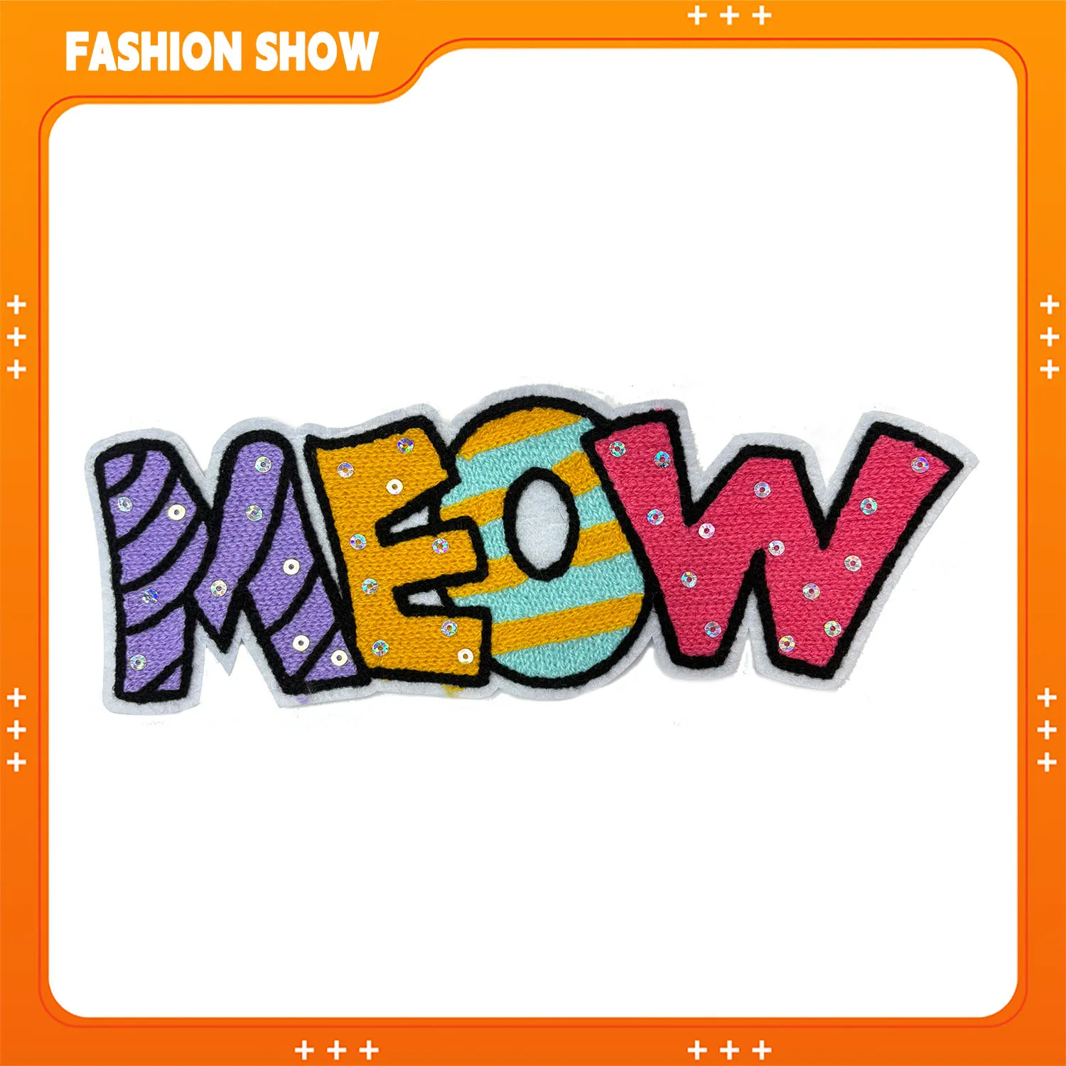 

Meow Chenille Letter Embroidery Patch Three-Dimensional Soft Embroidered Patch Handmade DIY Sweatshirt/T-Shirt/Jacket Patch Clothing Accessories Decoration Modification Parts