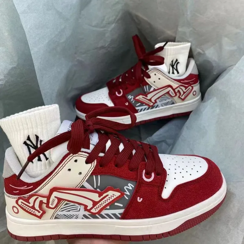 

Trend Womens Shoes Street Style Lace Casual Shoes for Woman Fashion Round Head Chunky Sneaker Designer Shoes Zapatillas De Mujer