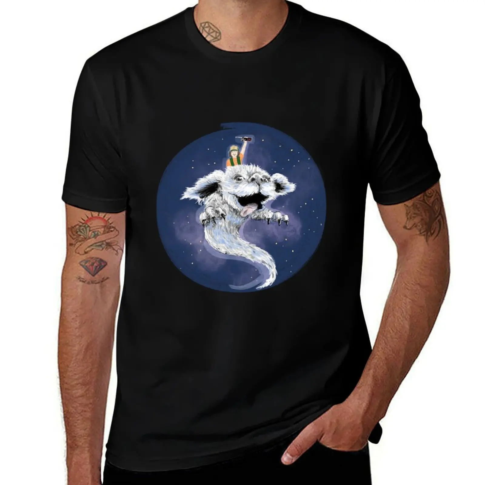 

Dustin & Falcor T-Shirt t shirts for man graphic tees t shirt man luxury T-Shirt