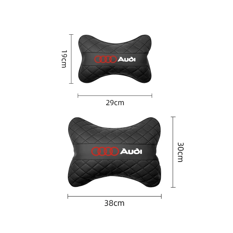 مقعد السيارة وسادة الرقبة الجلود مسند الرأس قطني الخصر دعم حصيرة لأودي سلاين A7 A3 A4 A6 A5 Q5 A1 8V 8L B6 B7 B8 Q7 Q3 Q4 TT 8P #4