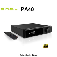 SMSL PA40 Digital Power Amplifier Hi-Res Audio MA5332 D-Class AMP EQ Bass Treble Adjustment Remote Control Built-in Power Supply