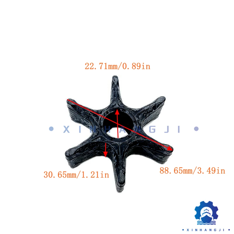 6E5-44352-00 Water Pump Impeller for Yamaha Outboard Motor  2-stroke 100-250HP 4-stroke 75-275HP,6E5-44352-00-00,6E5-44352-01